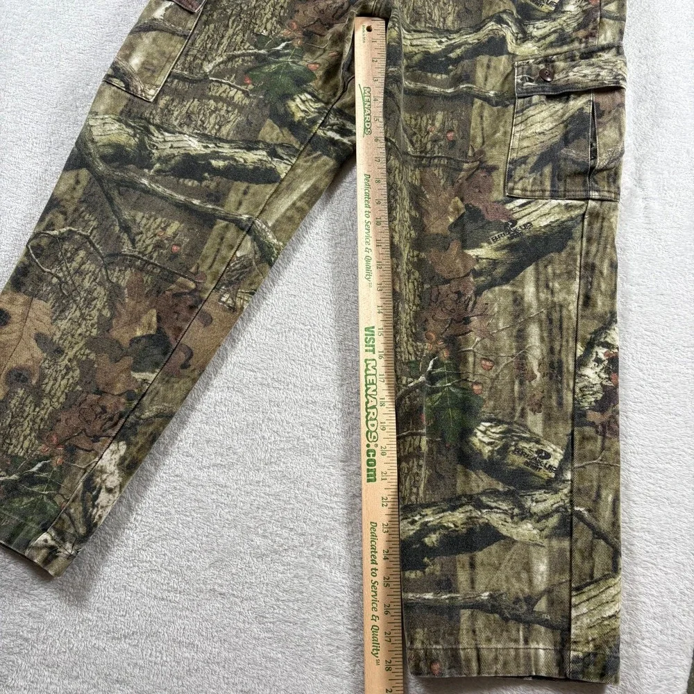 Cabelas Mossy Oak Break Up Hunting Pants Mens 34 Reg Green‎ Camo Cargo Pockets